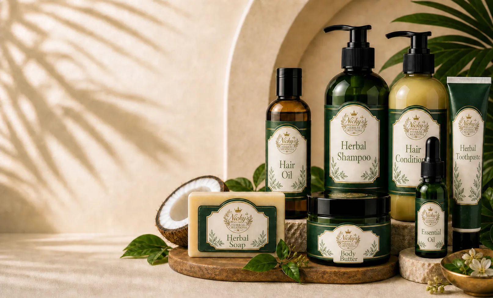 Nicky's Herbal Creations herbal personal care product collection